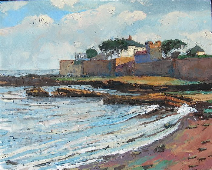 West Anstruther towards the Clubhouse painting - 2011 West Anstruther towards the Clubhouse art painting